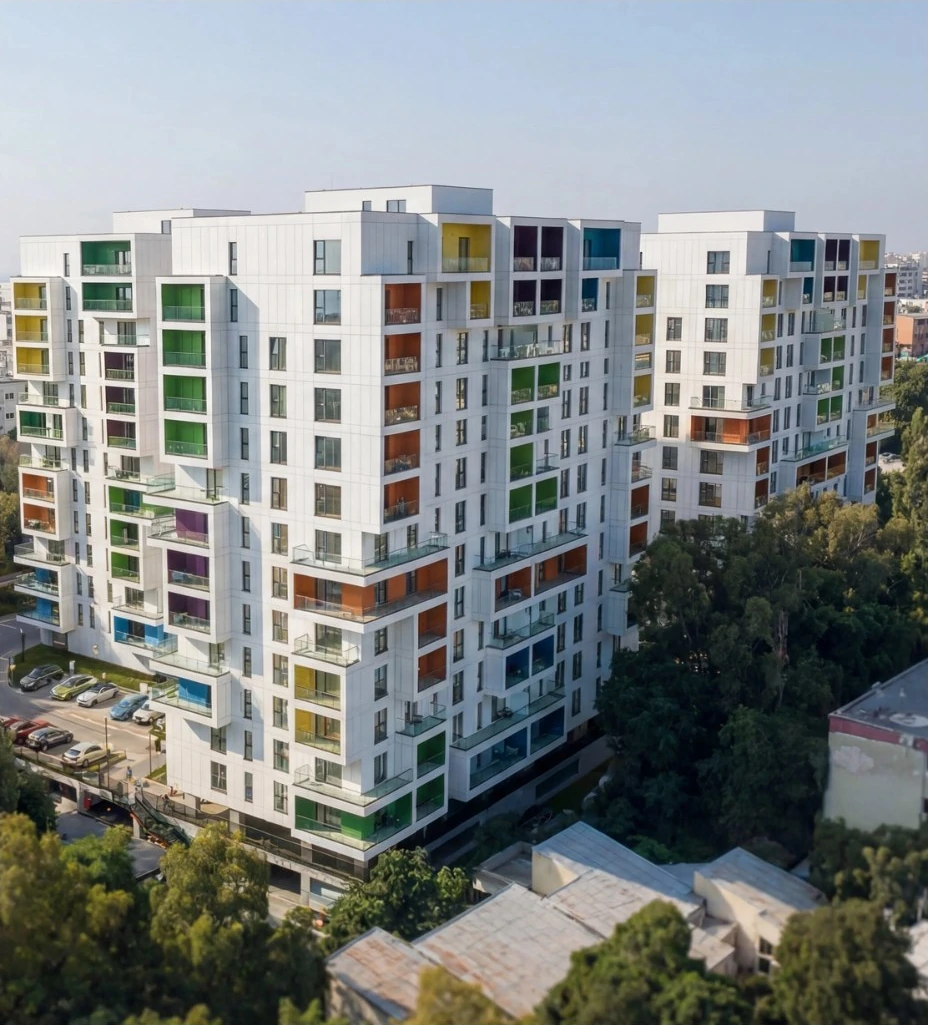 Arhitectura fațadei SeaYou, fotografie de prezentare a proiectului