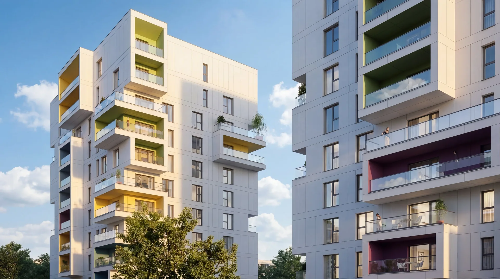 Clădirile SeaYou Riviera și grădina interioară